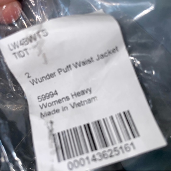 🆕 Lululemon Wunder puff waist jacket with belt color: tidewater teal size 2 NWT - Picture 2 of 3